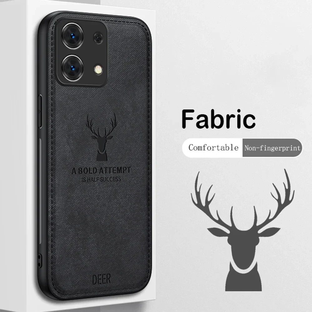 Pare-chocs de luxe avec motif de cerf et citation de motivation sur toile iPhone Case | Étui MagSafe avec housse de protection pour appareil photo | Coque pour Apple iPhone 15/14/13/12 Pro Max Plus | Étui blindé Étui de téléphone portable de haute qualité