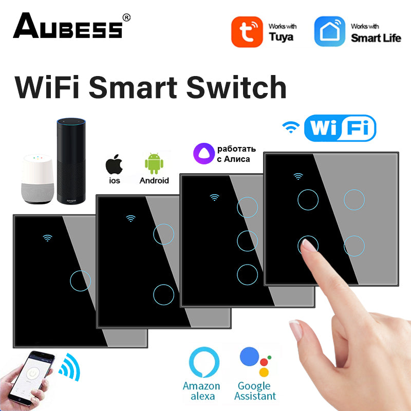 Premium WiFi Lichtschalter Touch Sensor Smart Switch App Fernbedienung