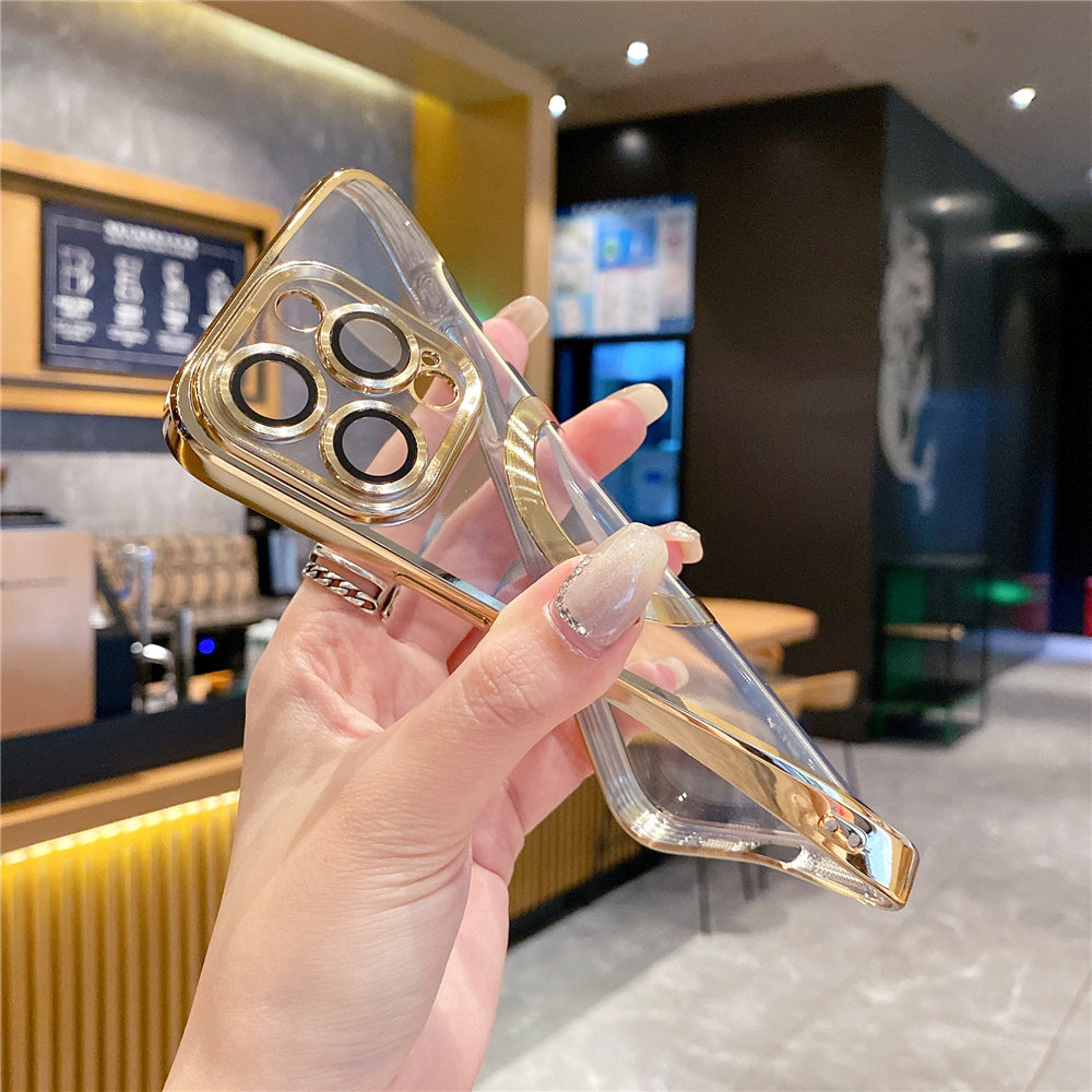 Coque Apple iPhone de luxe magnétique en silicone souple | Protection de l'appareil photo, revêtement transparent de qualité supérieure, chargement sans fil Magsafe et résistant aux rayures.