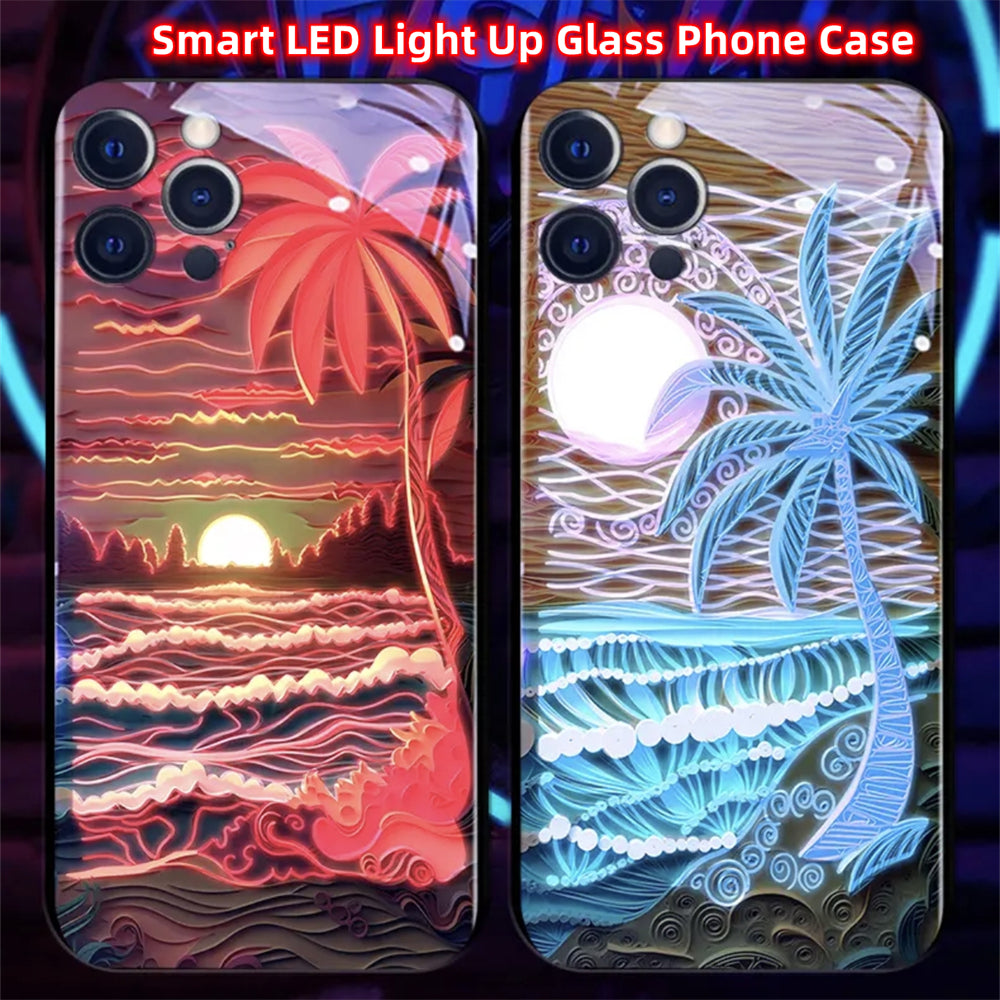 Design de luxe : Paysage de plage romantique la nuit Coque iPhone | Étui MagSafe pour Apple iPhone 15/14/13/12 Pro Max Plus | Sac avec housse blindée et housse de protection pour appareil photo | Étui de protection pour téléphone