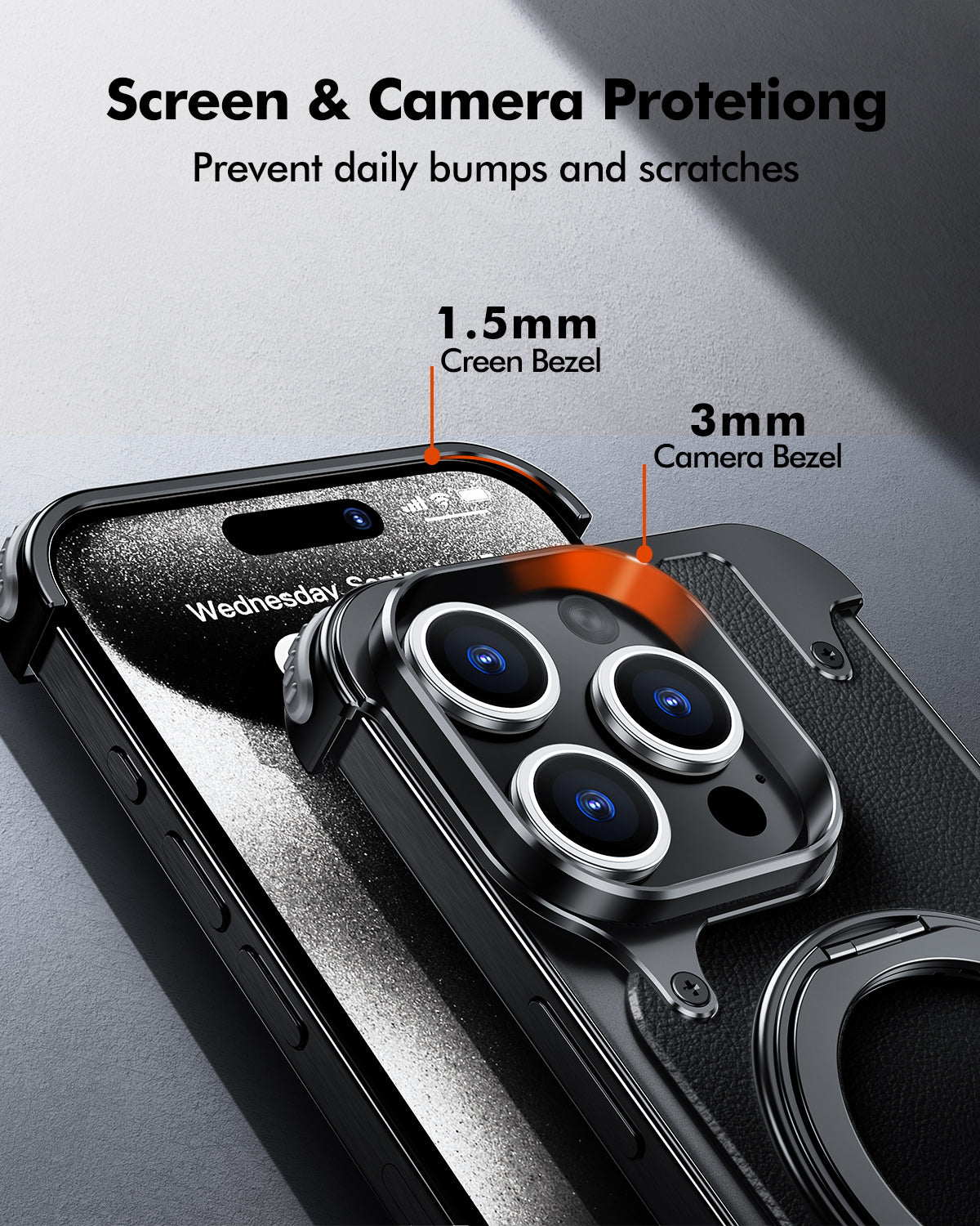Premium Ultra-Thin Magnetic Frameless Matte Metal Aluminum Stand iPhone Case | MagSafe Case with 360-Degree Protection & Camera Lens Cover for Apple iPhone 16/15/14/13/12 Pro Max, Pro, Plus, e & Mini Cover | Shockproof Armor Case & Bumper Protective Cover