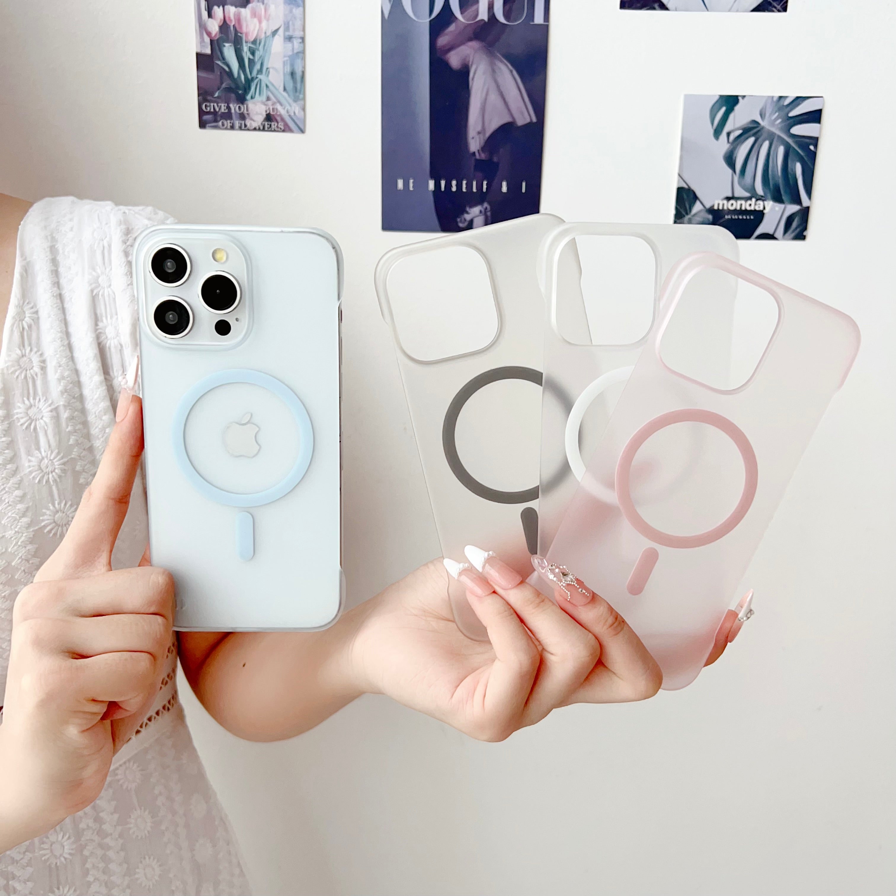 Ultra-Thin Magnetic Transparent For Apple iPhone 16/15/14/13/12 Pro Max Plus Mini Case | Premium Shockproof Slim Frameless Clear Water-Resistant Protective Cover with Magsafe