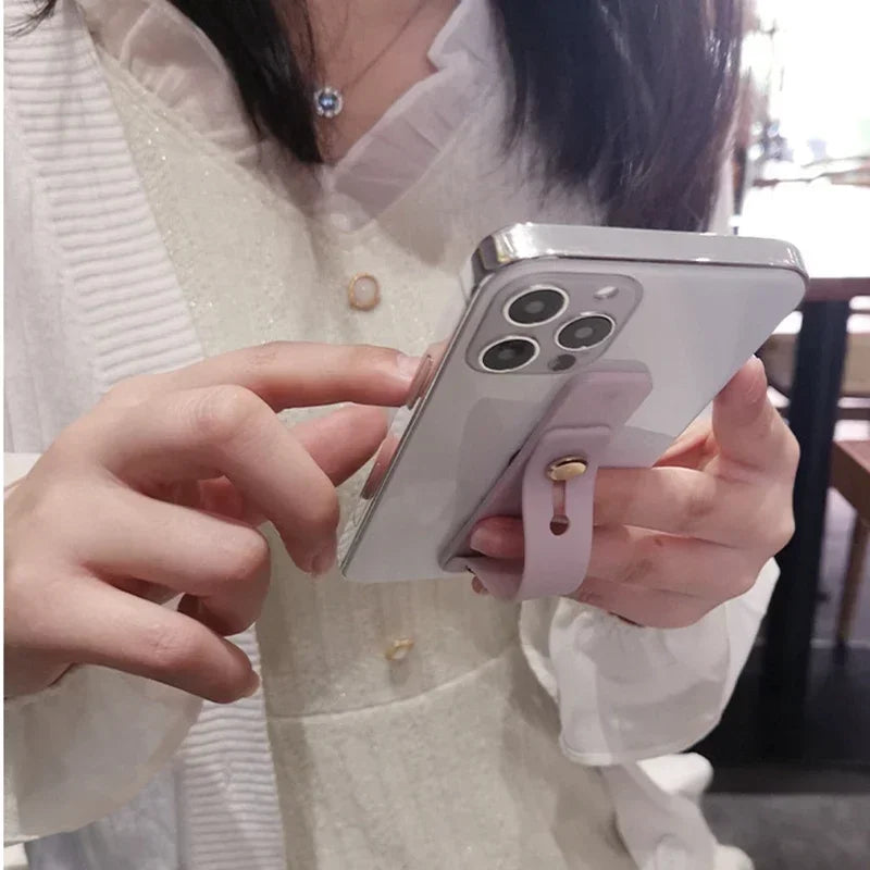 Premium Transparent Candy-Color For Apple iPhone 16/15/14/13/12 Pro Max Plus Mini Case | Wrist Strap Phone Holder Clear Soft-Silicone Apple iPhone Case