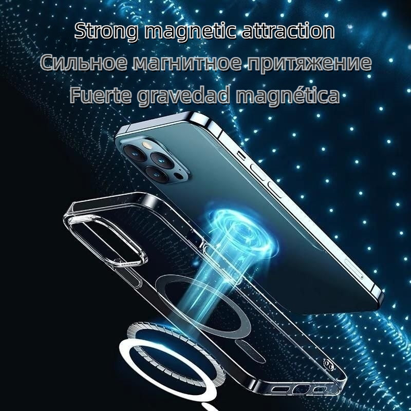 Étui iPhone Apple Magsafe magnétique transparent | Étui transparent, chargement sans fil, anti-poussière, résistant à l'eau et protection améliorée de l'appareil photo