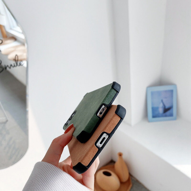 Étui Apple iPhone de luxe personnalisé en cuir d'agneau | Nom personnalisé | Étui MagSafe avec protection d'appareil photo pour iPhone 13 14 15 Pro Max Plus