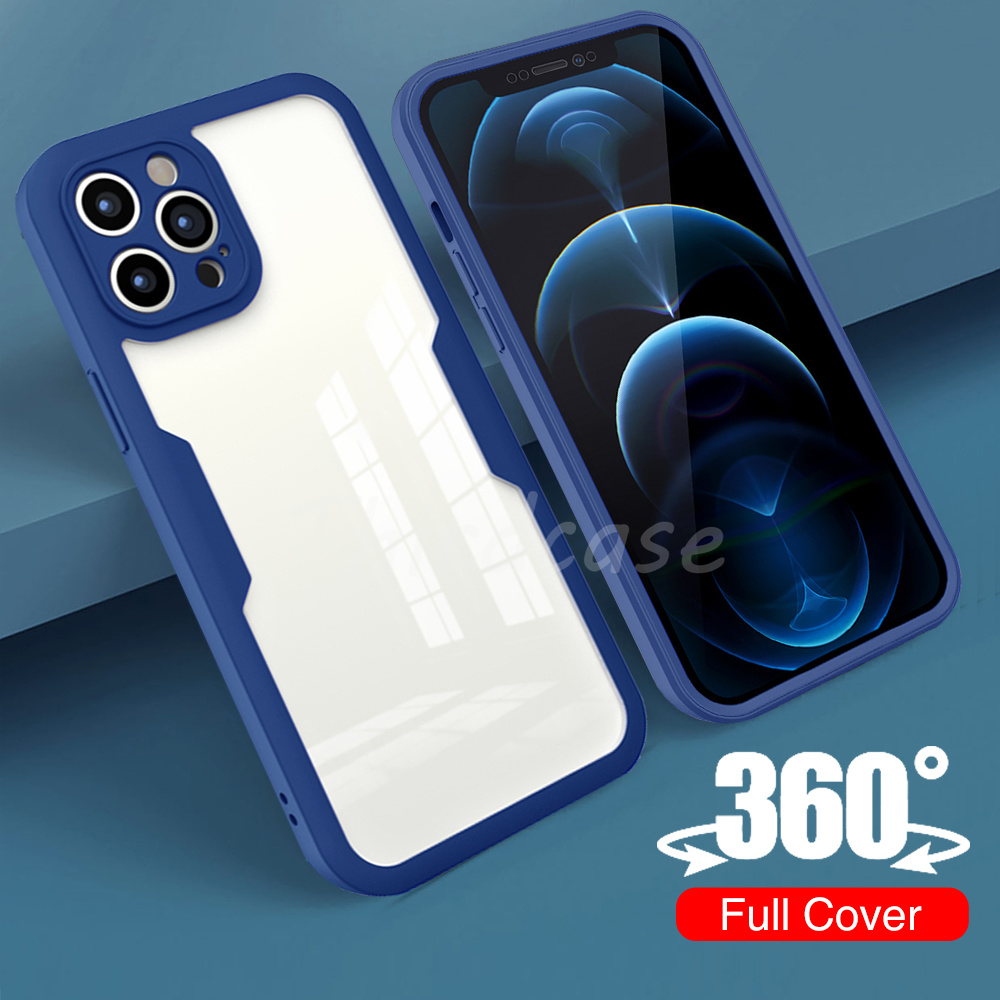 High-Quality Transparent 360-Degree Silicone Protection iPhone Case with MagSafe | 360-Degree Protection and Camera Lens Cover for Apple iPhone 16/16e, 15, 14, 13, 12 Pro Max, Pro, Plus & Mini Cover | Armor Case and Bumper Cover | Premium Phone Case