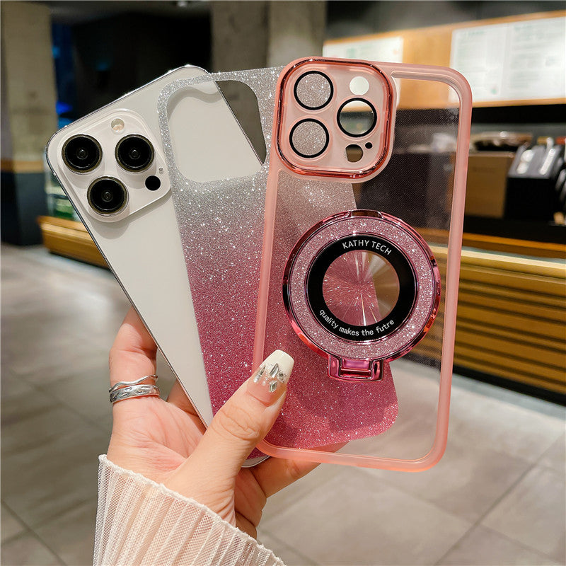 Étui Apple iPhone en métal magnétique | Protection supérieure antichoc de qualité supérieure – Luxe fin mat avec protection d'objectif en verre pour appareil photo, support et couvercle de support de main.