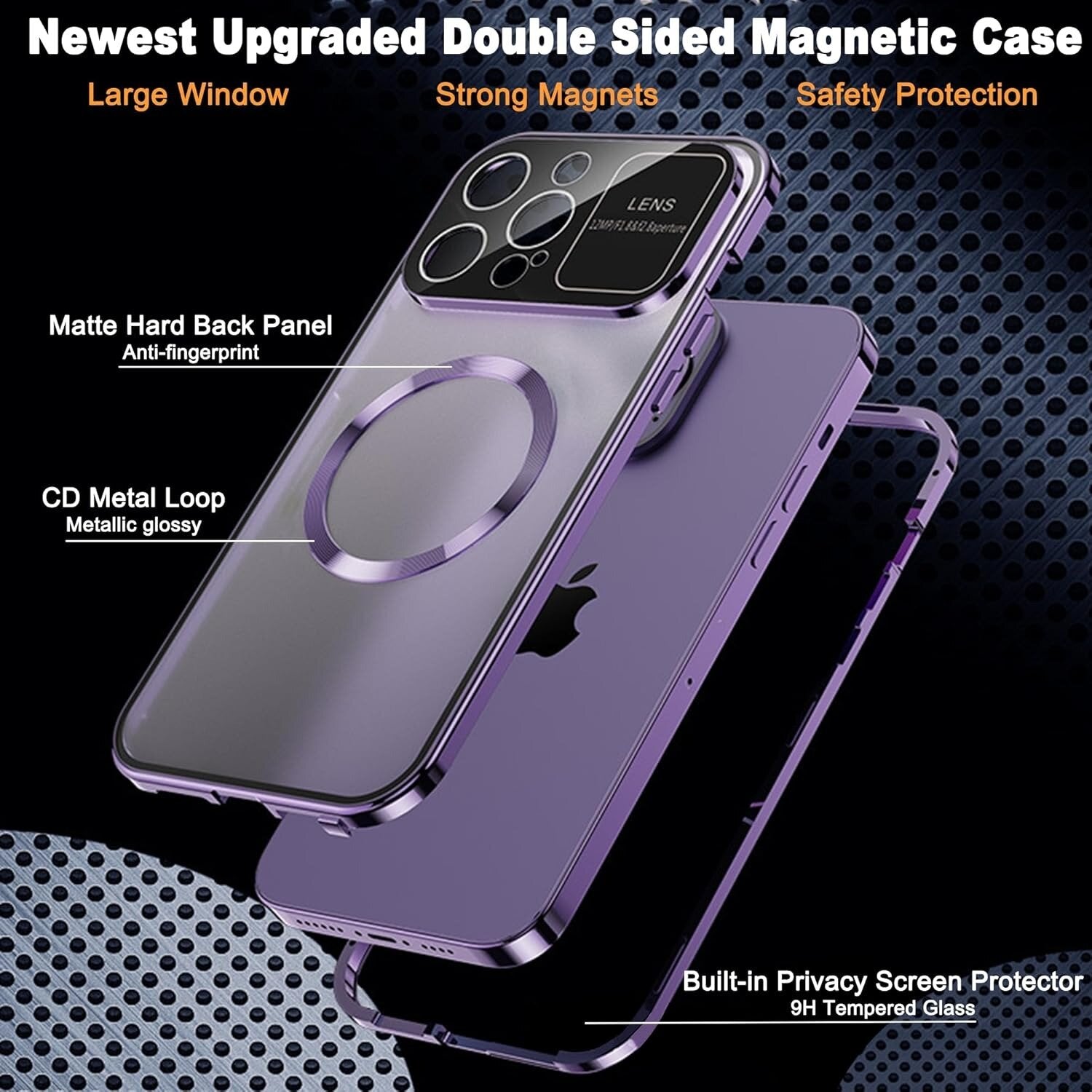 iPhone Case with MagSafe: Premium Double-Sided HD Glass Case with Wireless Charging and Camera Lens Protection | Shockproof Cover with Magnetic Armor for Apple iPhone 16/16e, 15, 14, 13, 12 Pro Max, Pro, Plus & Mini | Luxury Phone Case