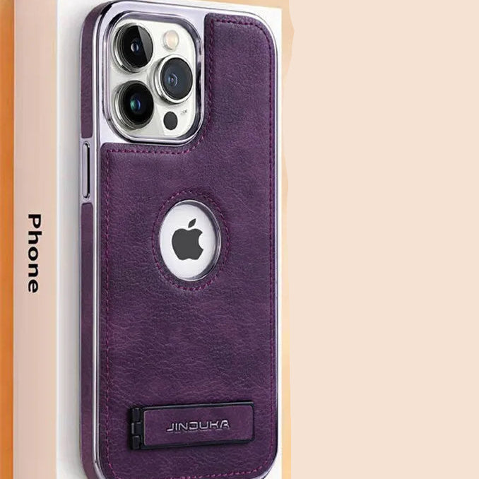 High-Quality Ultra-Thin Shockproof Leather Texture iPhone Case | MagSafe Case with Camera Lens Cover for Apple iPhone 16/15/14/13/12 Pro Max, Plus Cover | Armor Case, Bumper Cover Phone Case | Premium Protective Cover