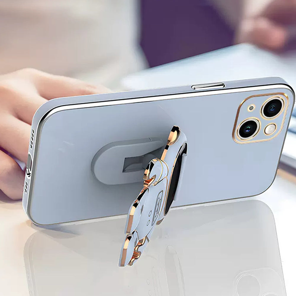 Luxury Crossbody Lanyard Astronaut Phone Holder and Stand iPhone Case | MagSafe Case with 360-Degree Protection and Camera Lens Cover for Apple iPhone 16/15/14/13/12 Pro Max, Plus Mini Cover | Armor Phone Case | Premium Protective Cover