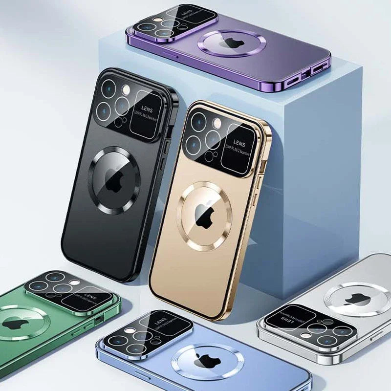 iPhone Case with MagSafe: Premium Double-Sided HD Glass Case with Wireless Charging and Camera Lens Protection | Shockproof Cover with Magnetic Armor for Apple iPhone 16/16e, 15, 14, 13, 12 Pro Max, Pro, Plus & Mini | Luxury Phone Case