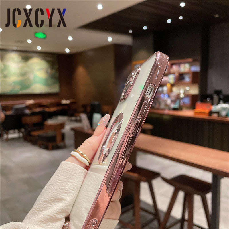 Coque iPhone antichoc couverte de luxe avec MagSafe | Verre transparent, protection améliorée de l'appareil photo et coque élégante en silicone.