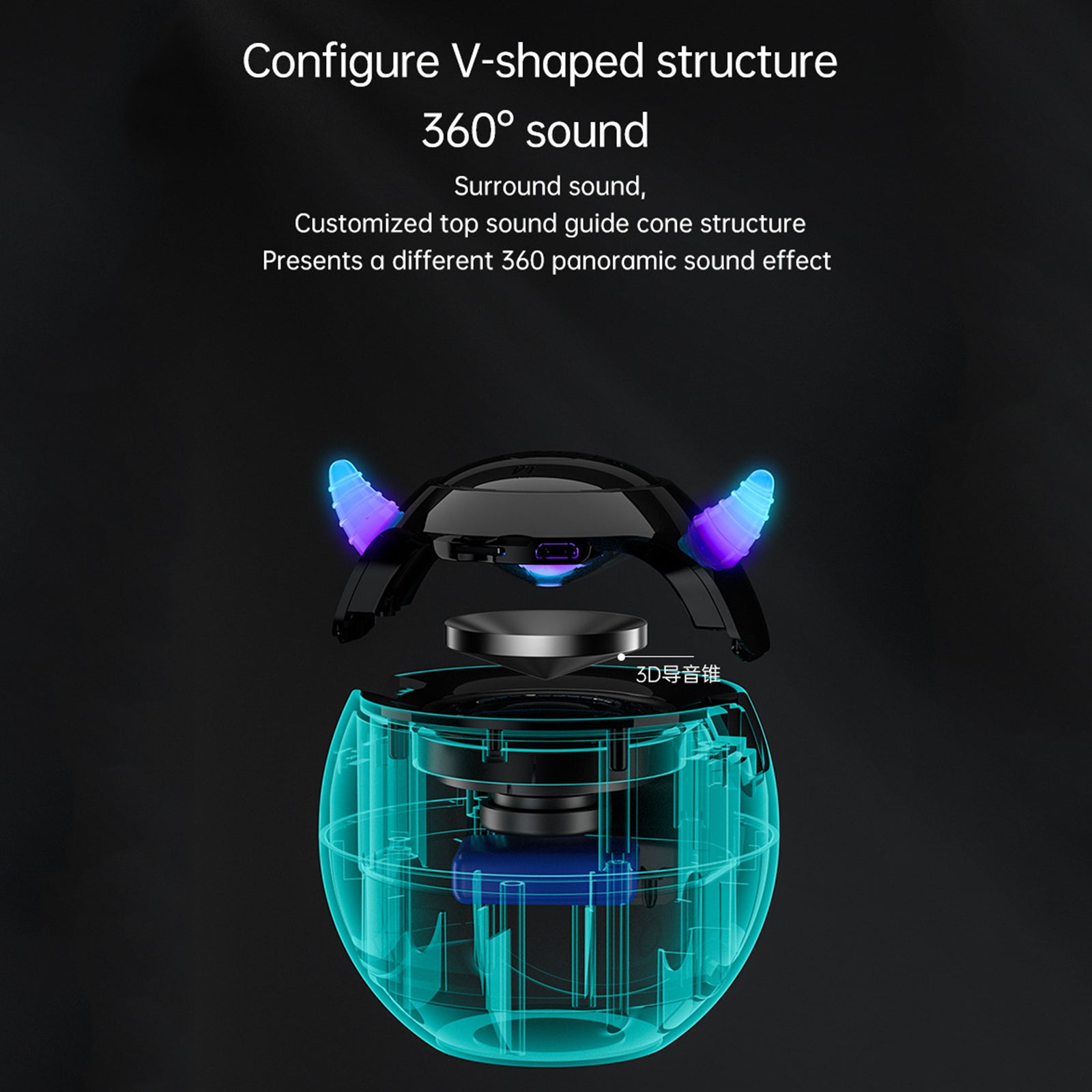 Mini haut-parleur Réveil Bluetooth avec horloge | Conception petit diable, réveil, mini caisson de basses audio, carte