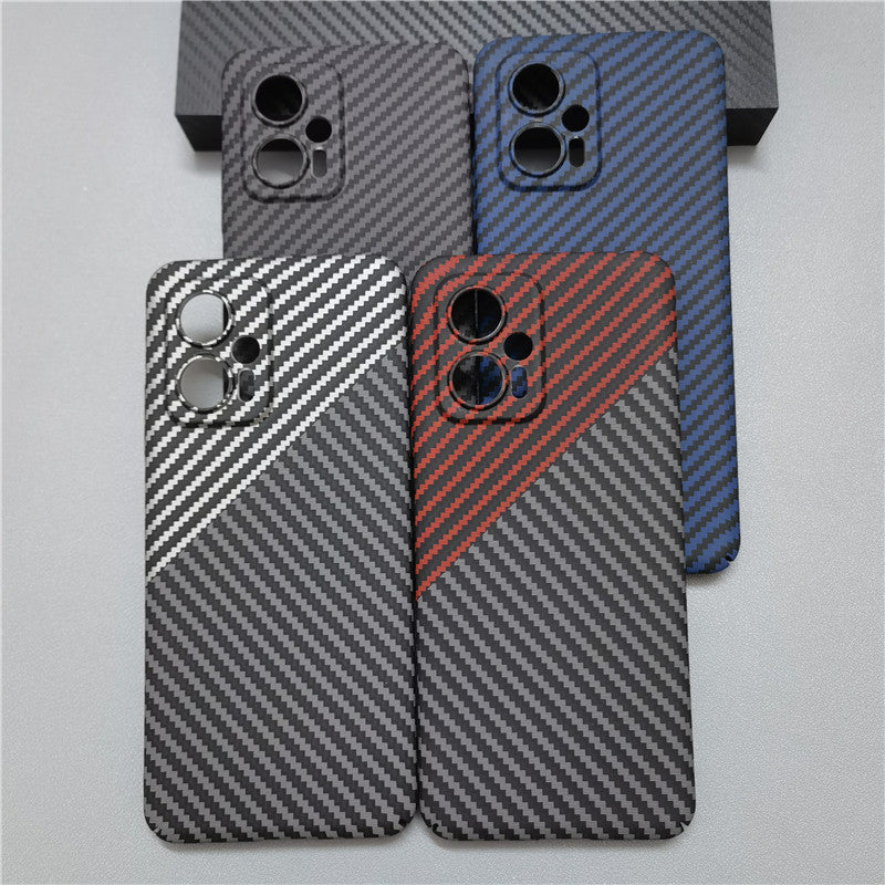 Coque mate de luxe ultra fine en fibre de carbone pour Apple iPhone | Coque rigide antichoc en PC avec protection anti-rayures et sans empreintes digitales