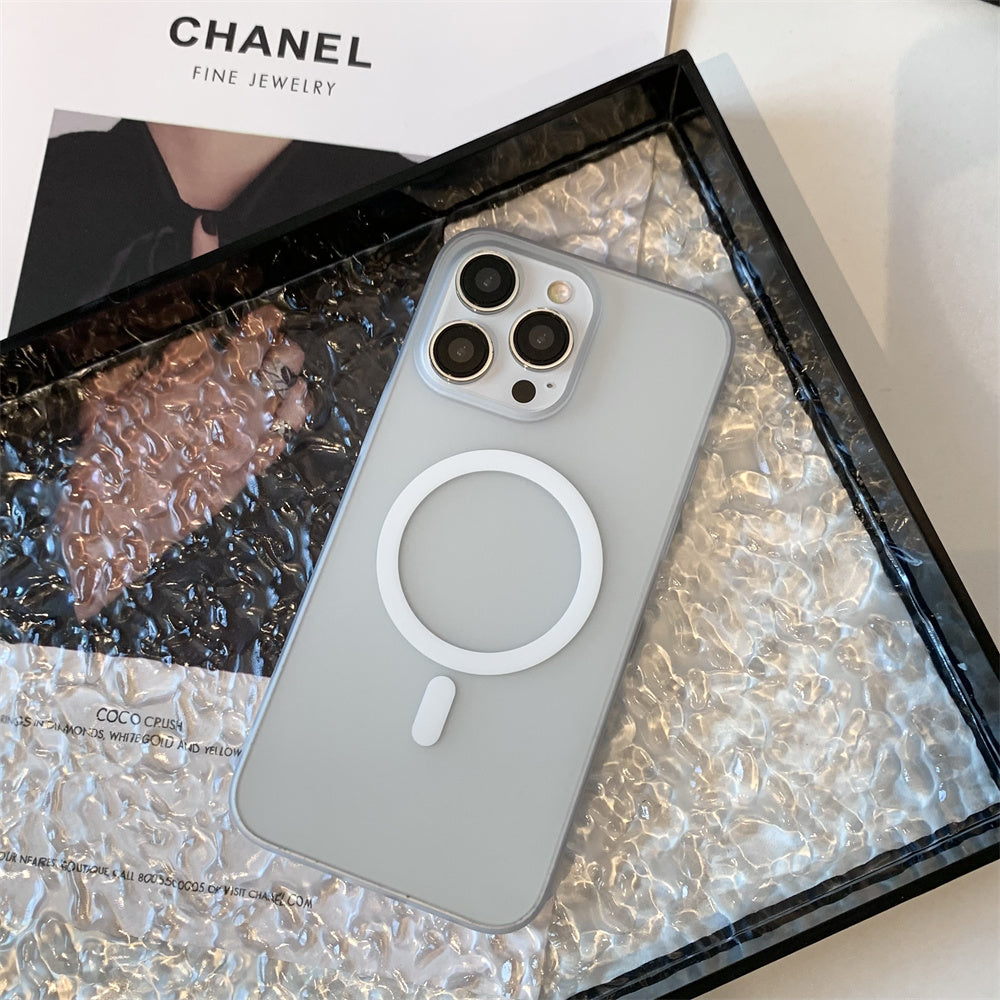 Étui iPhone Apple Magsafe magnétique transparent | Étui transparent, chargement sans fil, anti-poussière, résistant à l'eau et protection améliorée de l'appareil photo