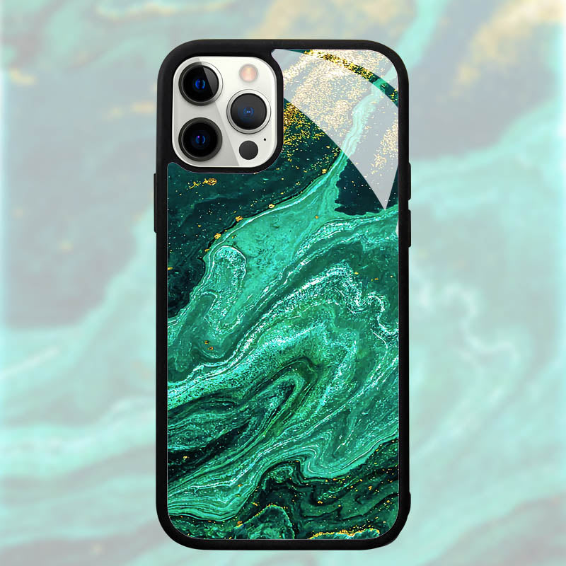 Étui antichoc en marbre pour iPhone avec cadre doré de luxe | Étui de protection MagSafe pour Apple iPhone 15/14/13/12 Pro Max Plus | Housse de protection pour appareil photo, sac et étui blindé