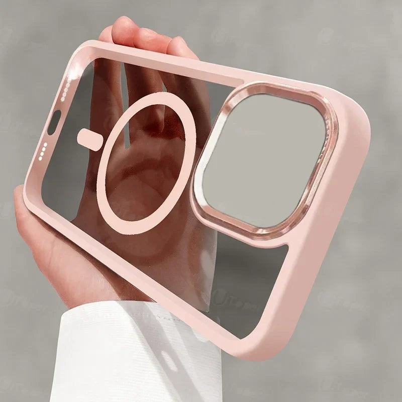 Premium iPhone Case Clear HD | Magnetic MagSafe & Wireless Charging | Shockproof Transparent Hybrid Armor with Camera Lens Protection for Apple iPhone 16/16e, 15, 14, 13, 12 Pro Max, Pro, Plus & Mini Cover