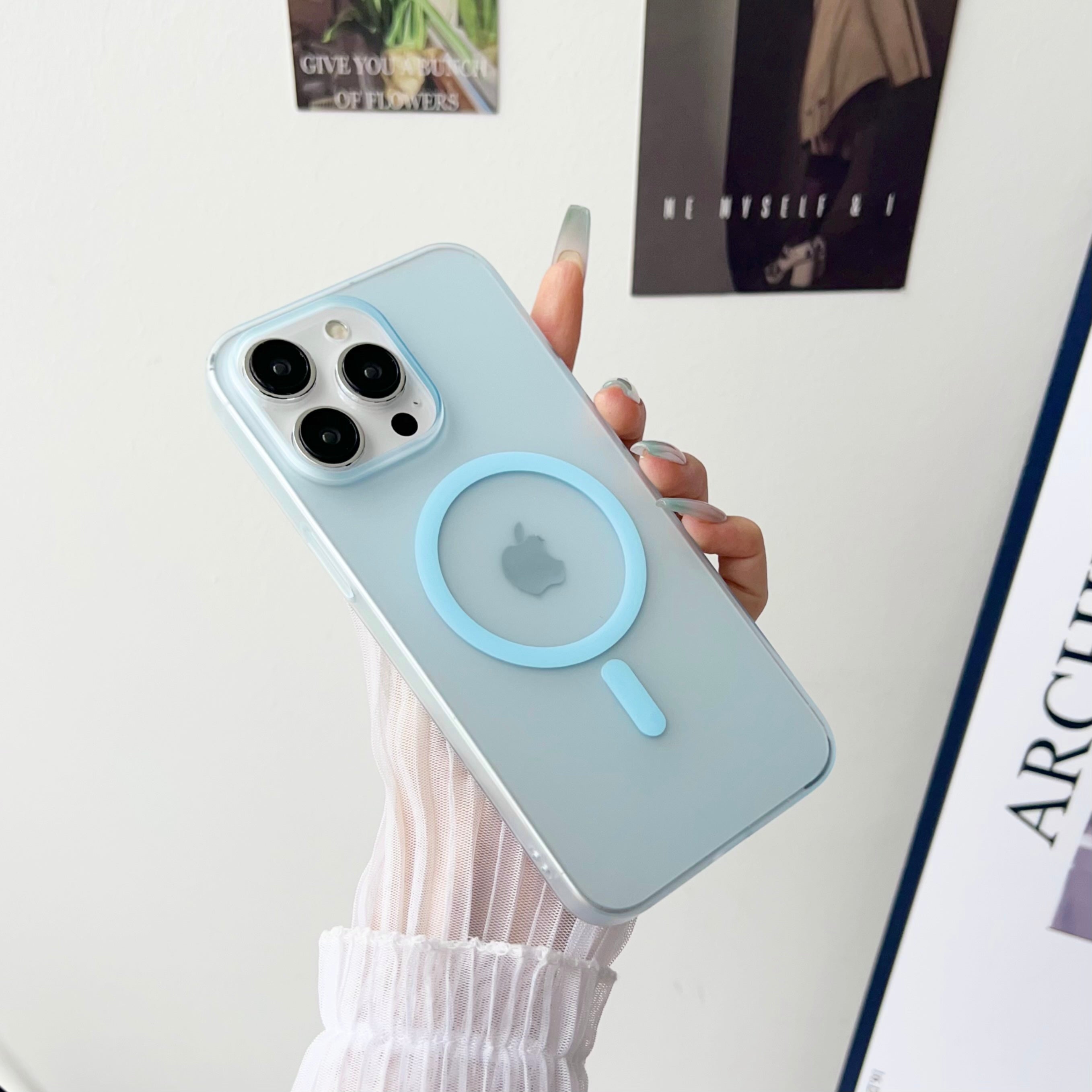 Étui iPhone Apple Magsafe magnétique transparent | Étui transparent, chargement sans fil, anti-poussière, résistant à l'eau et protection améliorée de l'appareil photo