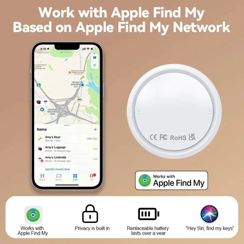 Premium Bluetooth-GPS-Tracker als Alternative zu Apple AirTag Verlorenes mit unserer App finden Ferngesteuerter