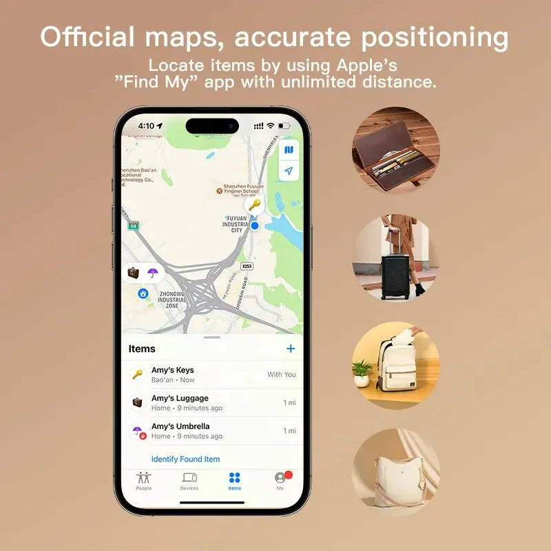 Premium Bluetooth-GPS-Tracker als Alternative zu Apple AirTag Verlorenes mit unserer App finden Ferngesteuerter