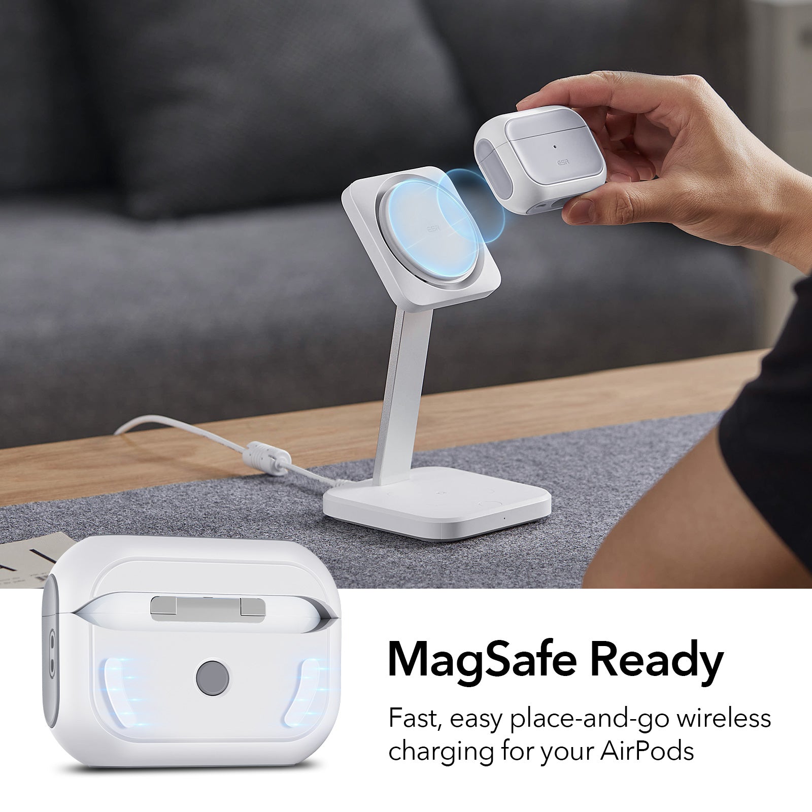 Premium MagSafe Case for Apple AirPods Pro 4/3/2/1 and Pro Series 2024/2022/2021/2019/2016 HaloLock Protective Cover | Orbit Hybrid Impact Protection | Durable, Compatible Case for AirPods Pro