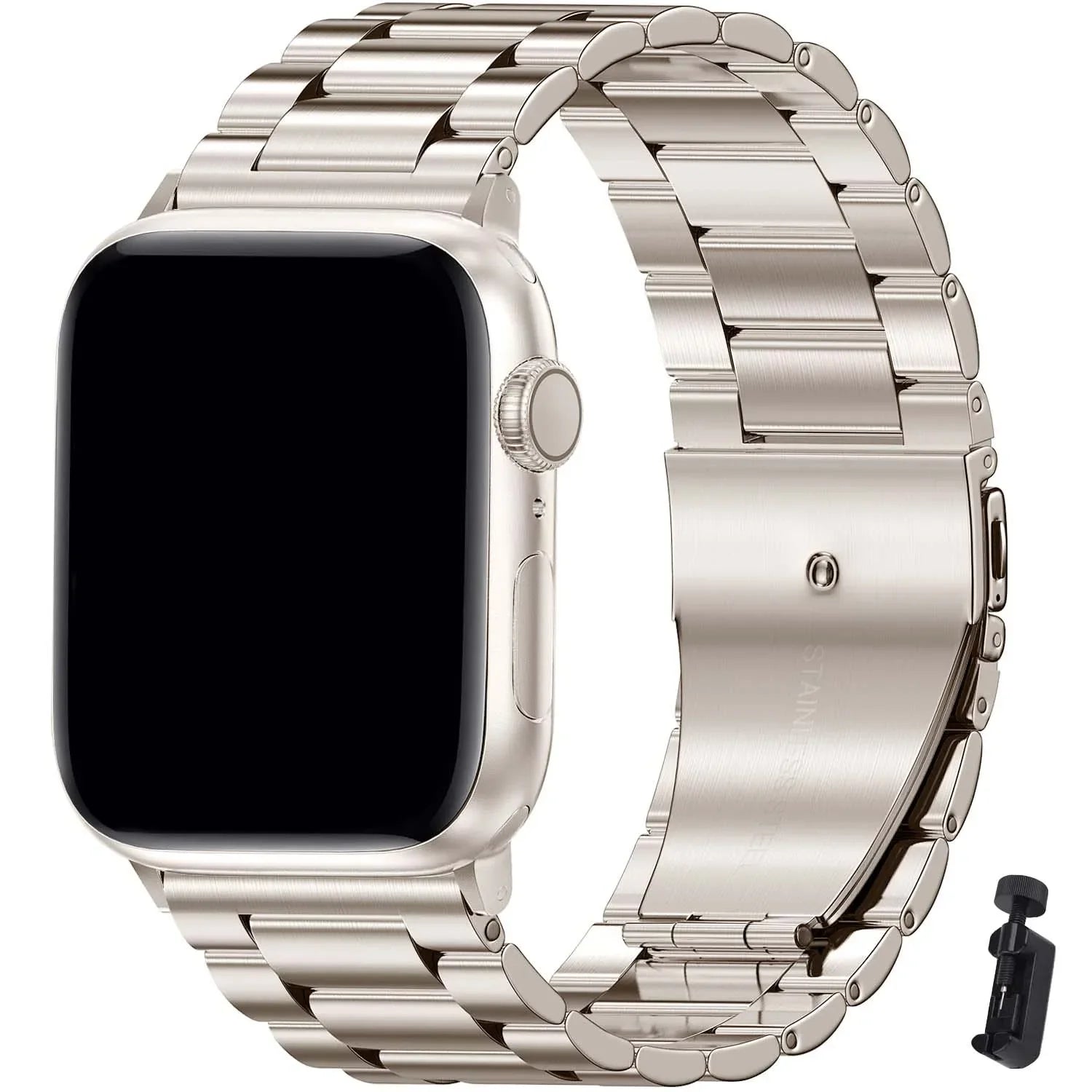 Metallband für Apple Watch 49mm, 45mm, 44mm, 42mm, 41mm, 40mm | Premium Edelstahl Armband für iWatch Ultra/9/8/7/6/5/4/3/SE