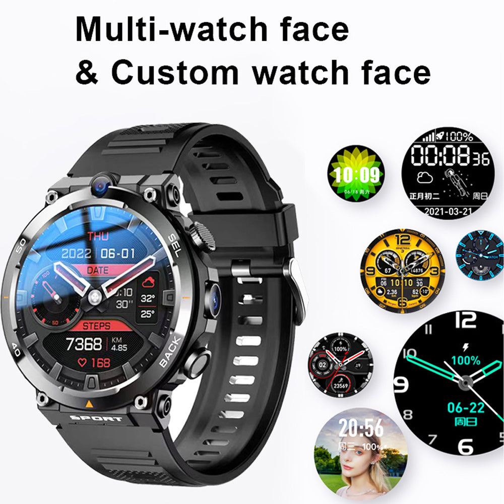 Premium Outdoor Smartwatch with GPS, Compass, NFC Access, IP68 Waterproof, Fitness & Health Tracker, 400mAh Battery, Heart Rate Monitor – Rugged Full-Touch Watch for Men & Women, Unisex Design, Ideal for Hiking, Sports & Daily Use