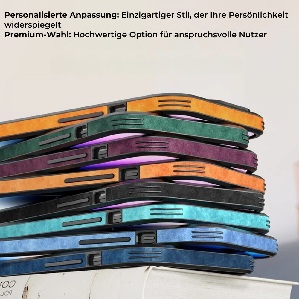 Hochwertige Hirschleder Apple iPhone-Hülle mit Kameralinsenschutz und stoßfestem Silikonüberzug - Phone Heaven Zone