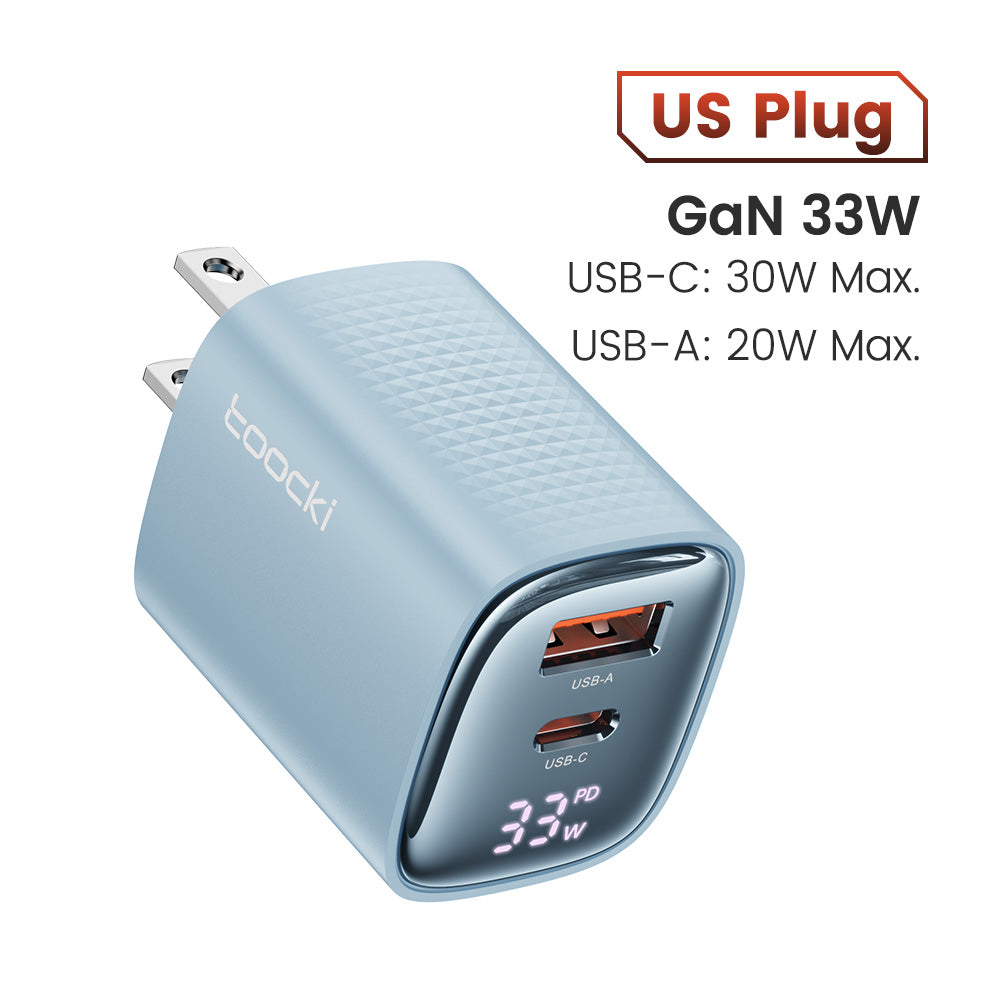 Premium Tech GaN USB Type C Charger 65W 45W PPS PD QC 4.0 | Fast Charger for Smartphones, Apple iPhone, Samsung, iOS & Android MacBook, Laptop, iPad, AirPods, Tablet, iOS