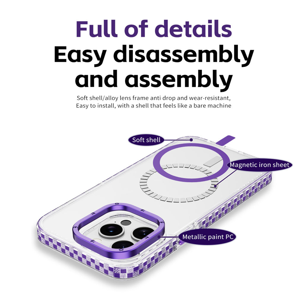 Chargeur sans fil à plaque métallique compatible MagSafe de qualité supérieure | Apple iPhone 15/14/13/12 Pro Max Plus : Lot de 4 accessoires de chargeur rapide magnétique