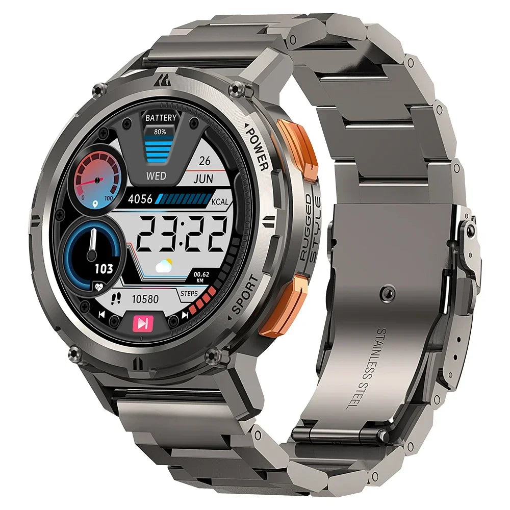 Luxus 1.39" Bluetooth Anruf Smartwatch Männer Sport Fitness Uhren | IP68 Wasserdichte Smartwatch für Xiaomi Android iOS K52