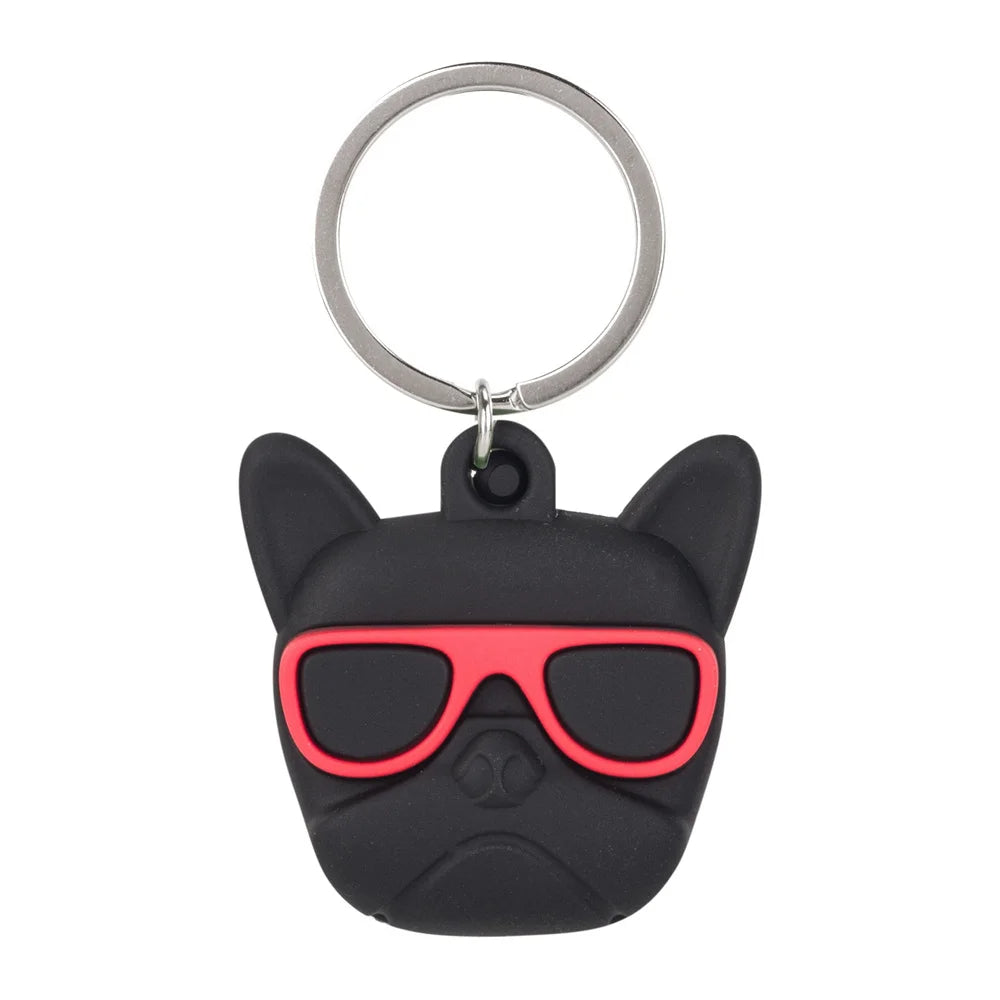 Hochwertige Apple AirTag Hülle: Lustiges Hundemotiv, Silikon Case | Schützende Anti-Verlust Cover für AirTags Locator