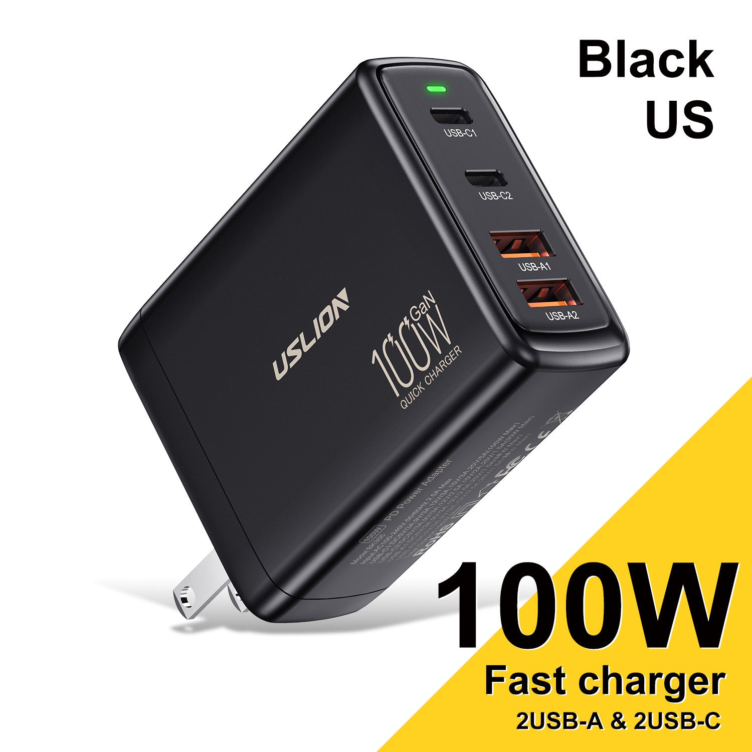 Premium 65W Gan Charger Desktop Fast Charger | 4-in-1 Laptop & Mobile Adapter for Smartphones, Apple iPhone, Samsung, iOS & Android - Fast Charging