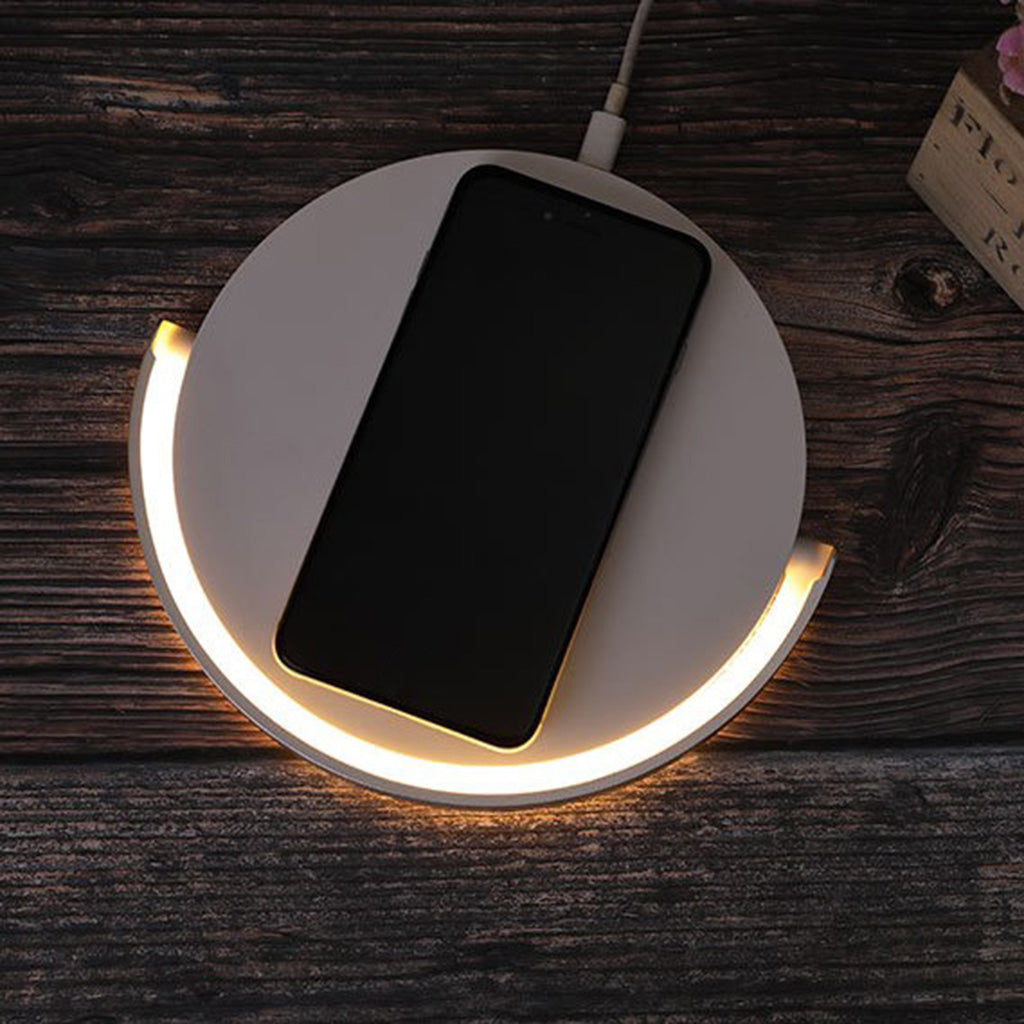 Chargeur de lampe de bureau de nuit LED haut de gamme et station de charge rapide 10 W | Station d'accueil de chargement rapide sans fil pour Apple iPhone 15/14/13/12/11 Pro Max Plus Mini, AirPods, Samsung, iOS et Android