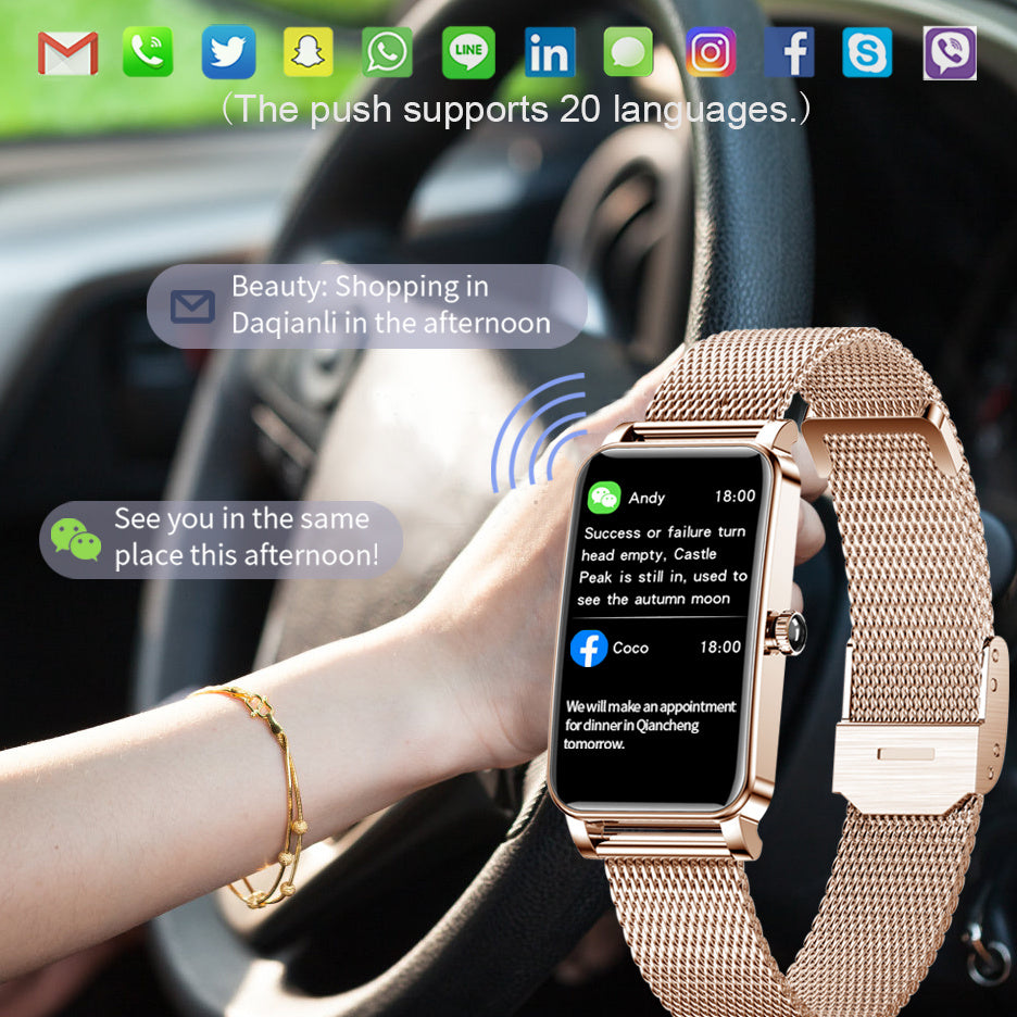 Montre intelligente de luxe pour femmes avec écran tactile complet, appel Bluetooth, étanche IP67, tracker d'activité sportive | Édition limitée