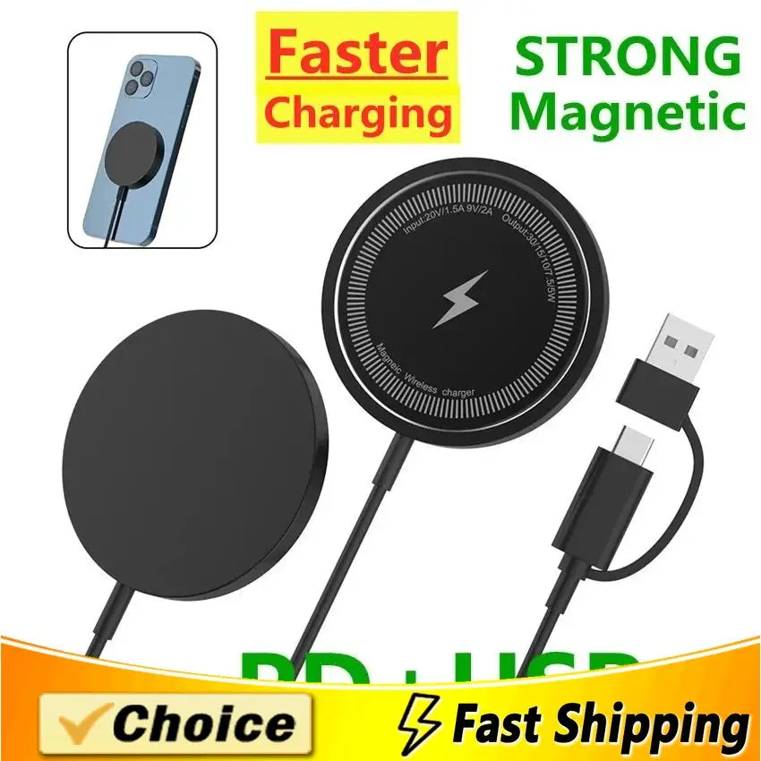Chargeur magnétique sans fil MagSafe | Tapis de charge rapide 30 W pour Apple iPhone, AirPods, station d'accueil pour chargeurs de téléphone MagSafe iPhone