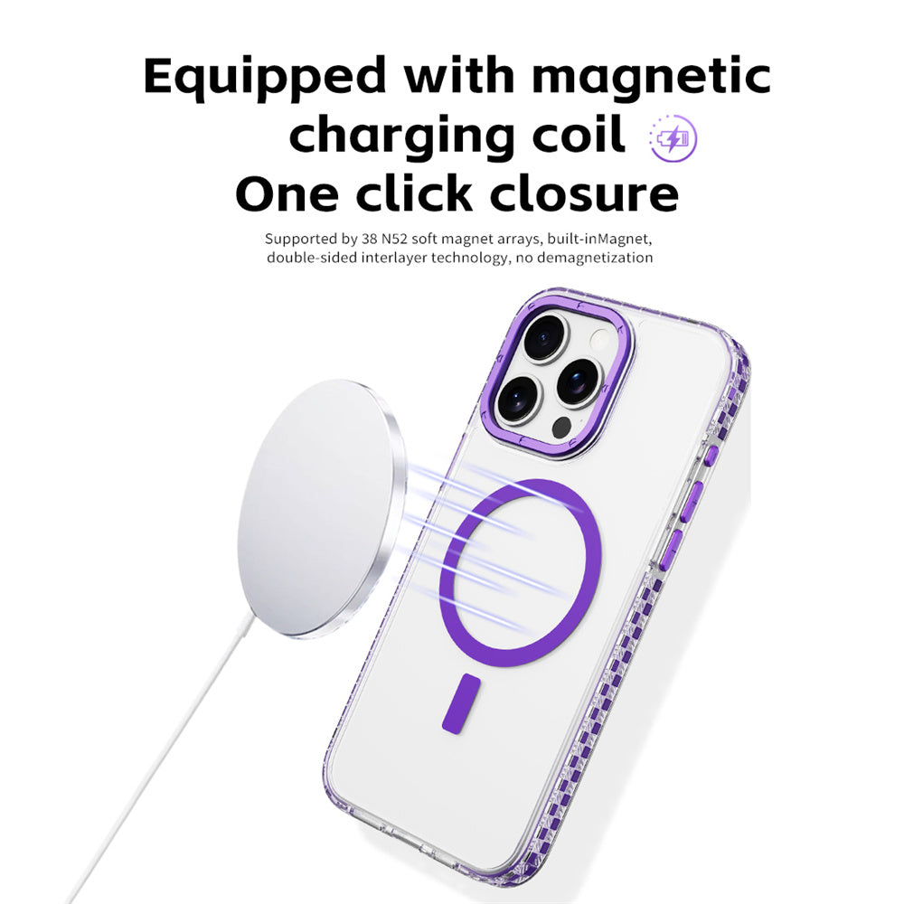 Chargeur sans fil à plaque métallique compatible MagSafe de qualité supérieure | Apple iPhone 15/14/13/12 Pro Max Plus : Lot de 4 accessoires de chargeur rapide magnétique