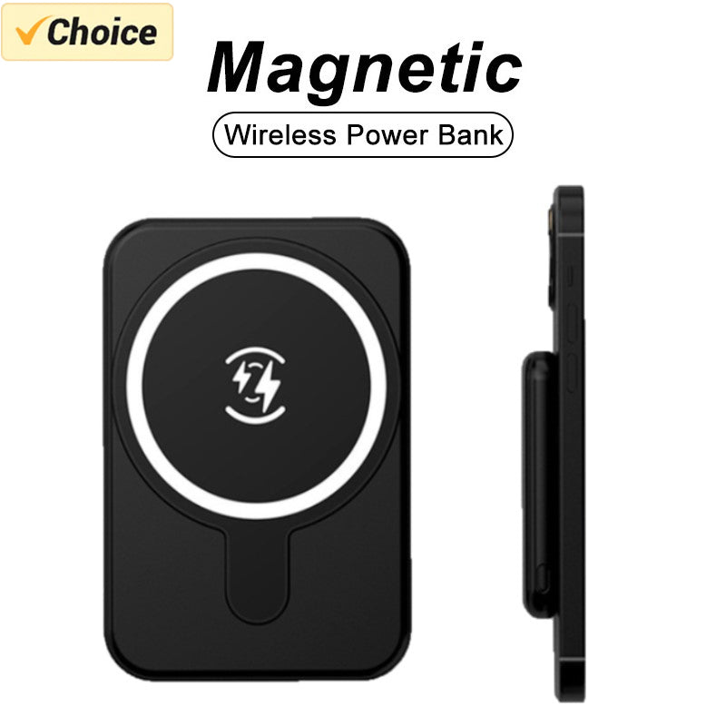 Banque d'alimentation magnétique sans fil haut de gamme 10 000 mAh avec charge rapide PD | Source de batterie portable pour Apple iPhone 15 14 13 12 11 Pro Max Plus Mini, Watch et Airpods
