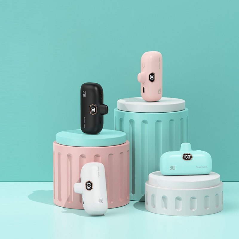 Premium Mini Power Bank 5000mAh - Chargeur QC PD Charge rapide pour Apple iPhone 15, 14, 13, 12, 11 Pro Max Plus Mini | Batterie externe, chargeur portable pour iOS, iPhone, Android et Samsung