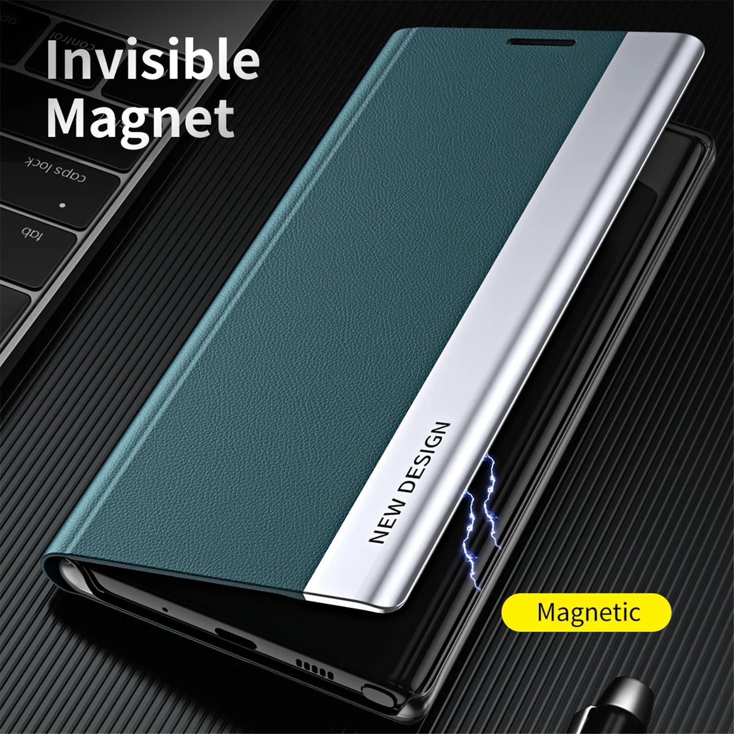 Premium Flip Hülle, MagSafe, Abdeckung, | Apple iPhone 14 13 11 15 Pro Max 12 Mini XS XR X SE 2020 6 6S 7 8 Plus - Stand Buch Cover Telefonhülle Magnetverschluss - Phone Heaven Zone