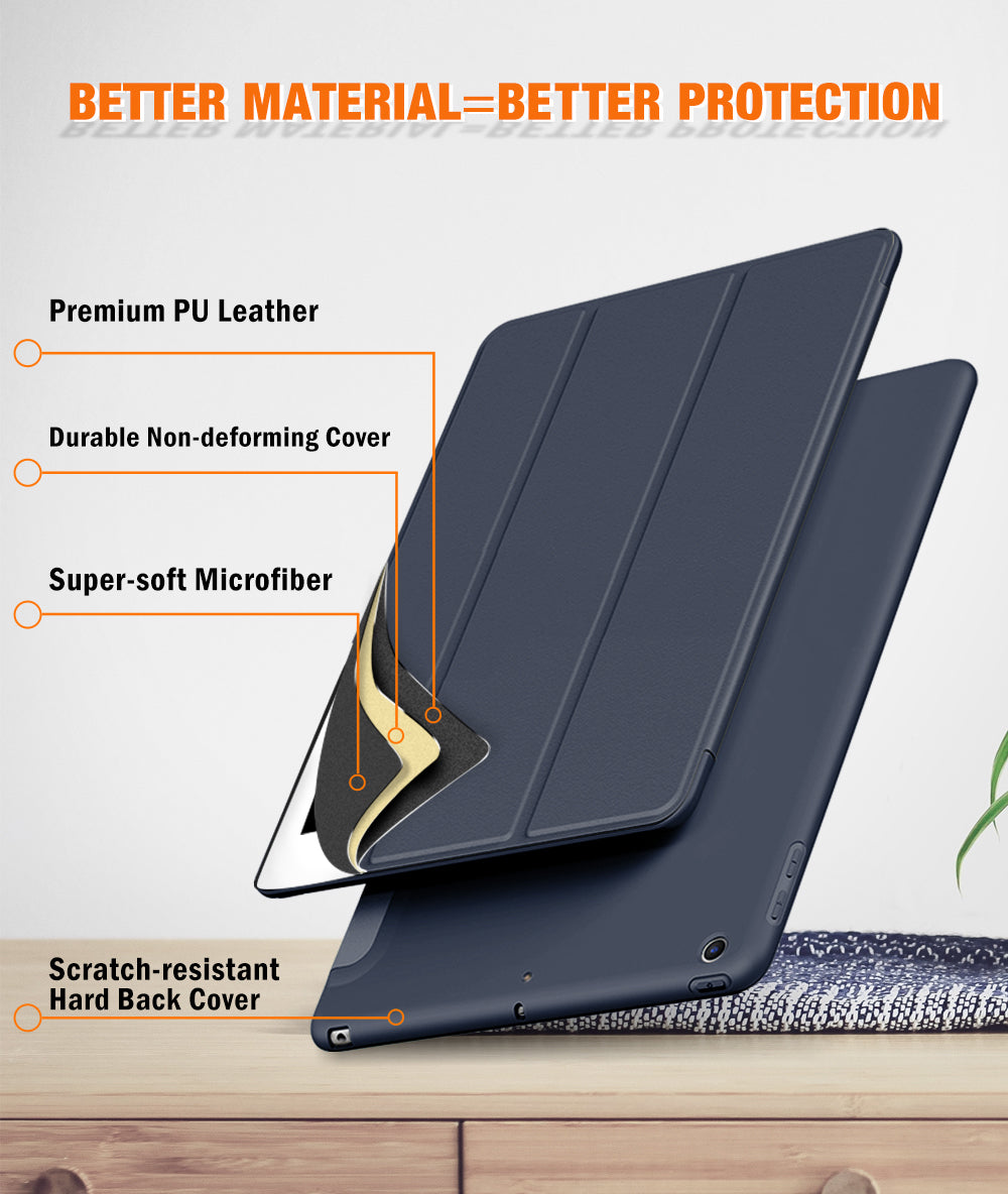 Premium iPad Hülle mit Stifthalter für iPad Pro 11, iPad 10 (7. 8. 9. Generation) - Hochwertiges Case für iPad Air 5, iPad 4,