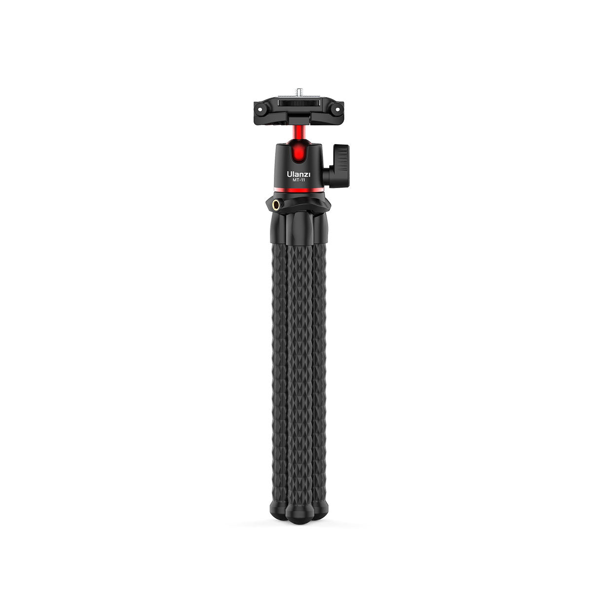 Hochwertiges MT-11 Octopus Flexibles Stativ Verlängerung 1/4 Schraube mit Kugelkopf Cold Shoe Telefonclip | für Telefon