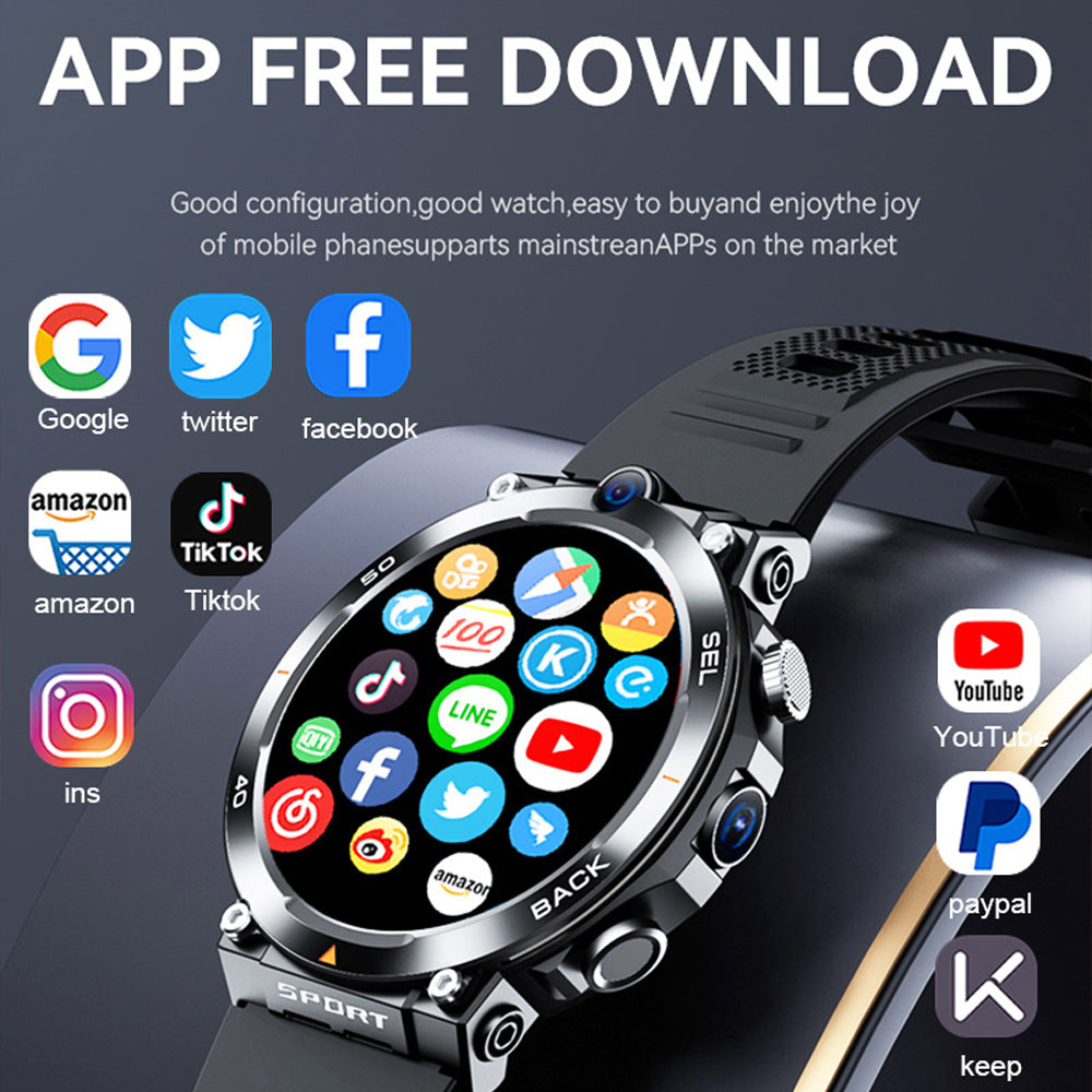 Premium Outdoor-Smartwatch mit GPS, Kompass, NFC-Zugang, IP68 Wasserdicht, Fitness- & Gesundheits-Tracker, 400mAh Akku, Herzfrequenzmesser – Robuste Full-Touch Uhr für Damen & Herren, Unisex-Design, ideal für Wandern, Sport & Alltag