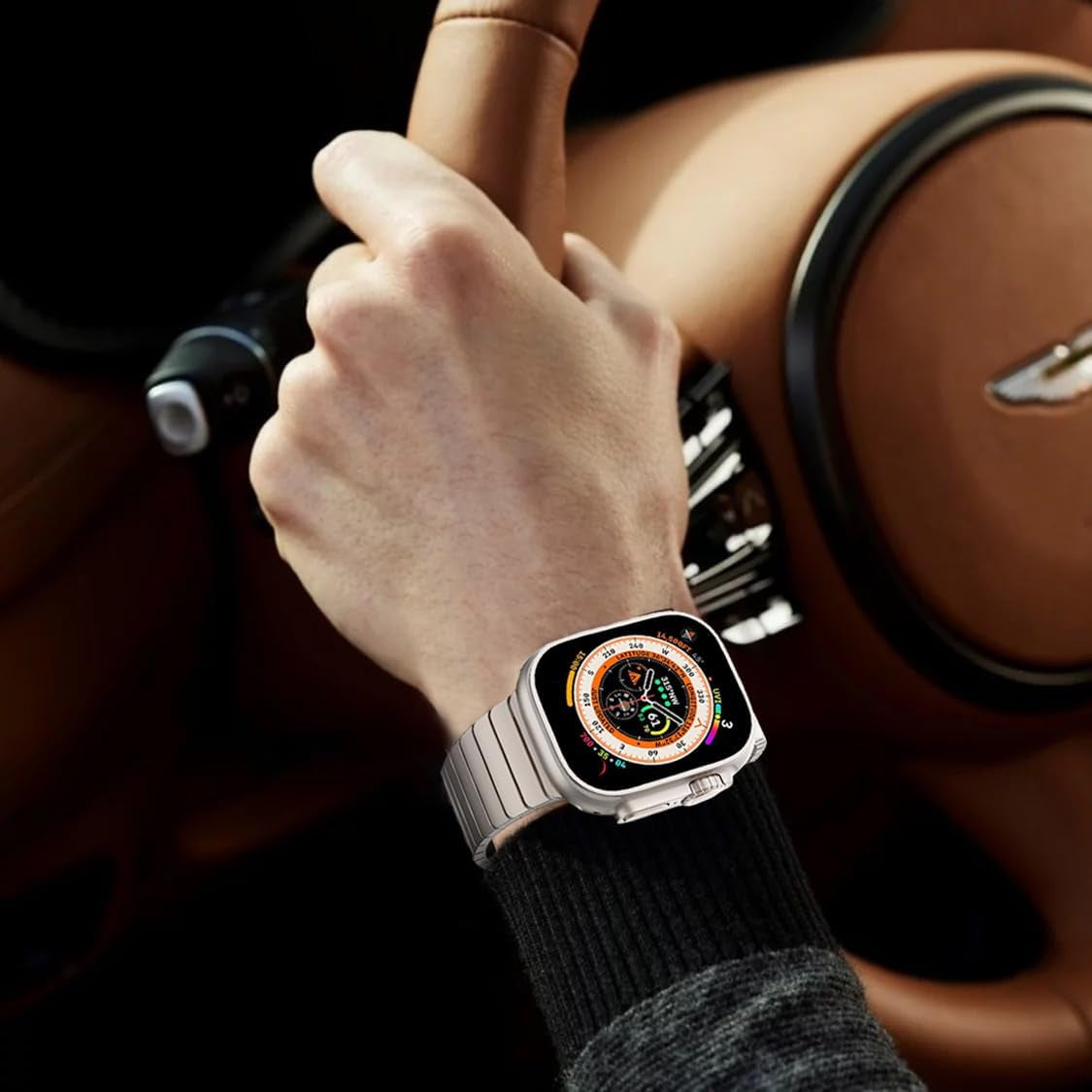 Titan Farbband für Luxury Apple Watch Serie 10/9/8/7/6/5/4/3/2/1 & Ultra 2/1, SE: 2024, 2023, 2022, 2021, 2020, 2019, 2018,