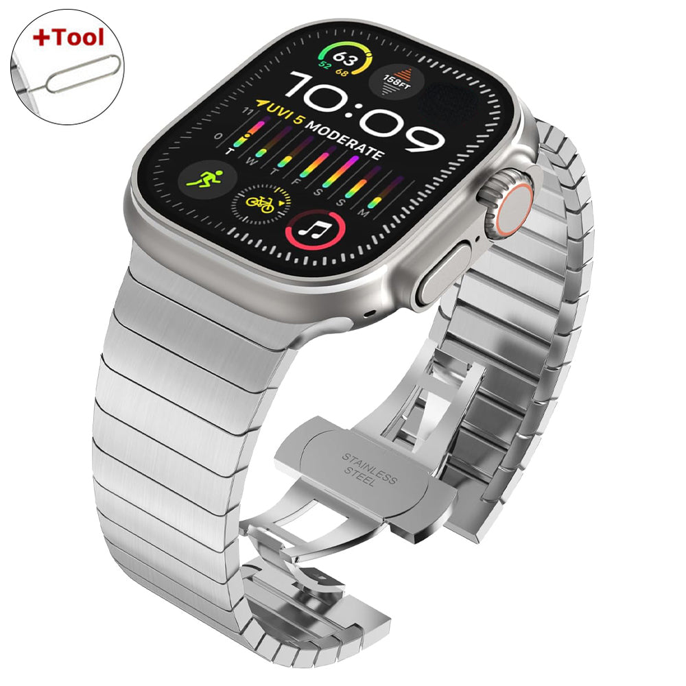 Titan Farbband für Luxury Apple Watch Serie 10/9/8/7/6/5/4/3/2/1 & Ultra 2/1, SE: 2024, 2023, 2022, 2021, 2020, 2019, 2018,
