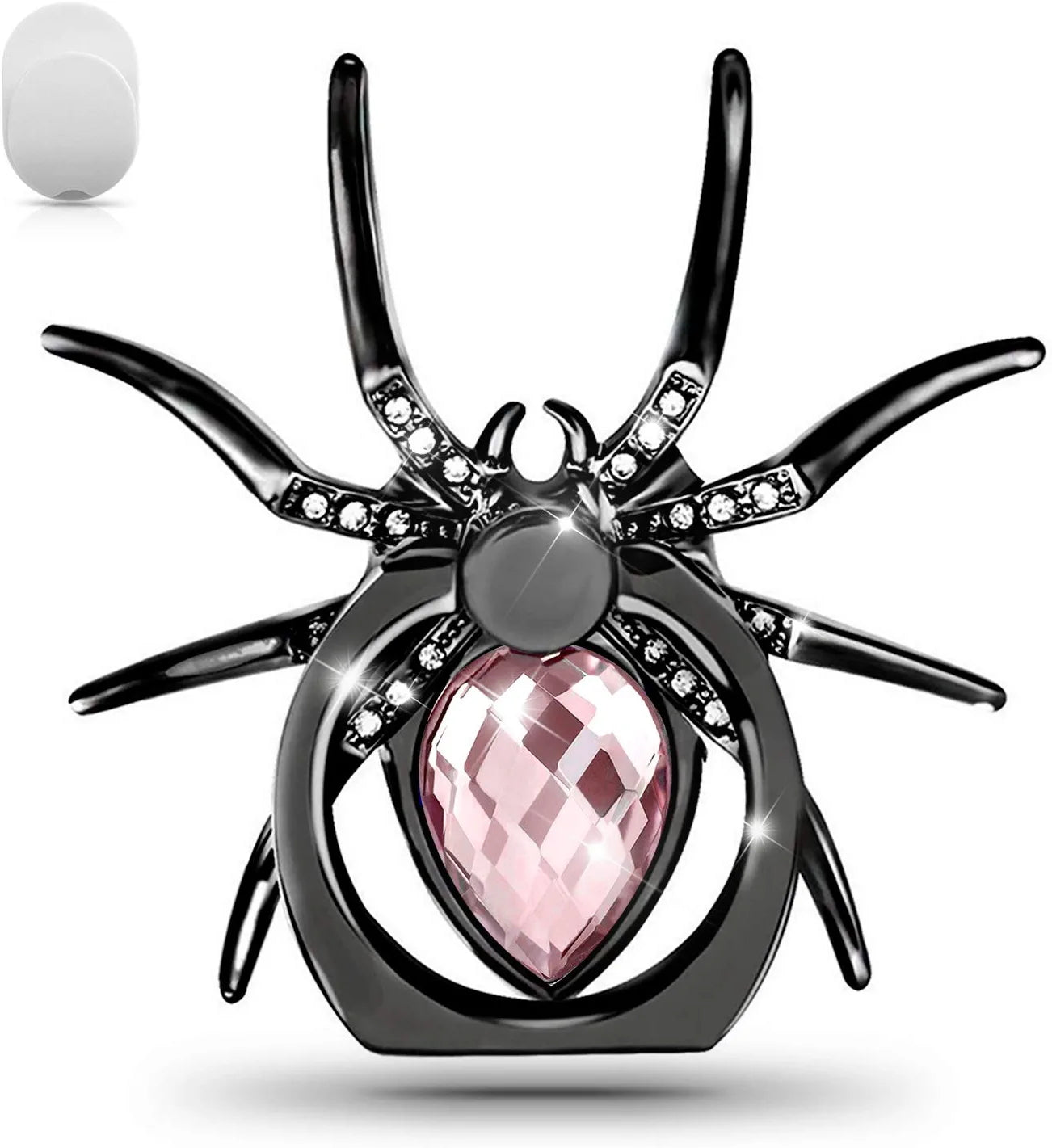 Universaler Luxus-Bling-Diamant-Metall-Spinne Handy-Fingerringhalter, 360° drehbarer Ständer für Apple iPhone, Samsung
