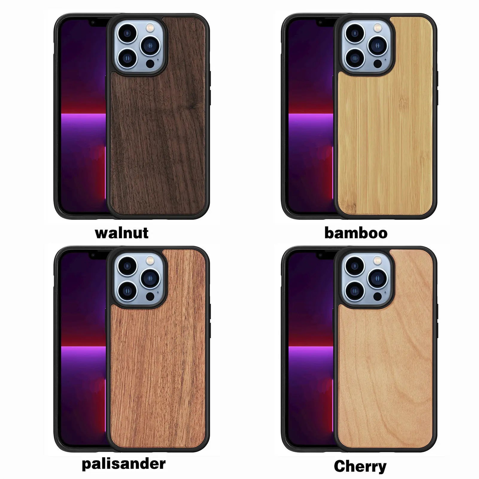 Premium Solid Wood Shockproof Hardcover Luxury iPhone Case | MagSafe Case with 360-Degree Protection & Camera Lens Cover for Apple iPhone 16/16e, 15, 14, 13, 12 Pro Max, Pro, Plus & Mini | Armor Case & Bumper Phone Case High-Quality Protective Cover