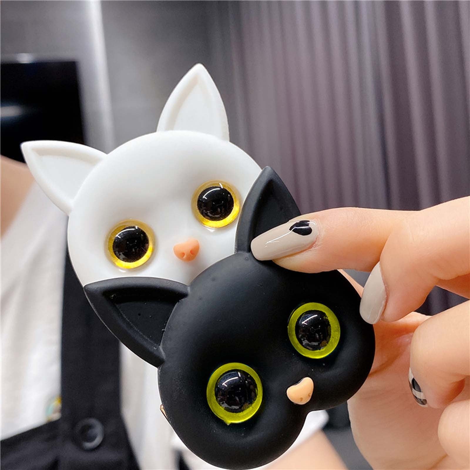 Luxury Air Sac Telefon Halter Griptok Kawaii 3D Katze Handy Finger Ring | Stand Grip Tok Handy Zubehör  iPhone | Stylischer
