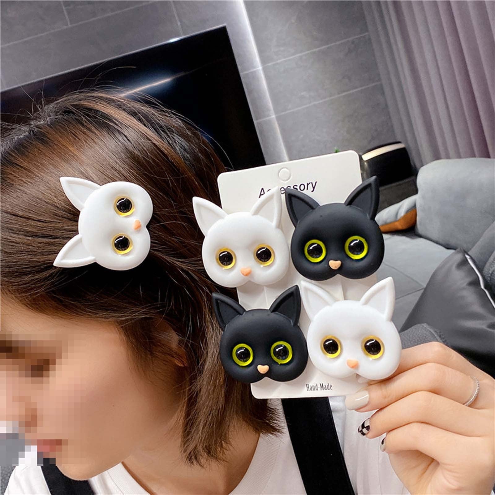 Luxury Air Sac Telefon Halter Griptok Kawaii 3D Katze Handy Finger Ring | Stand Grip Tok Handy Zubehör  iPhone | Stylischer