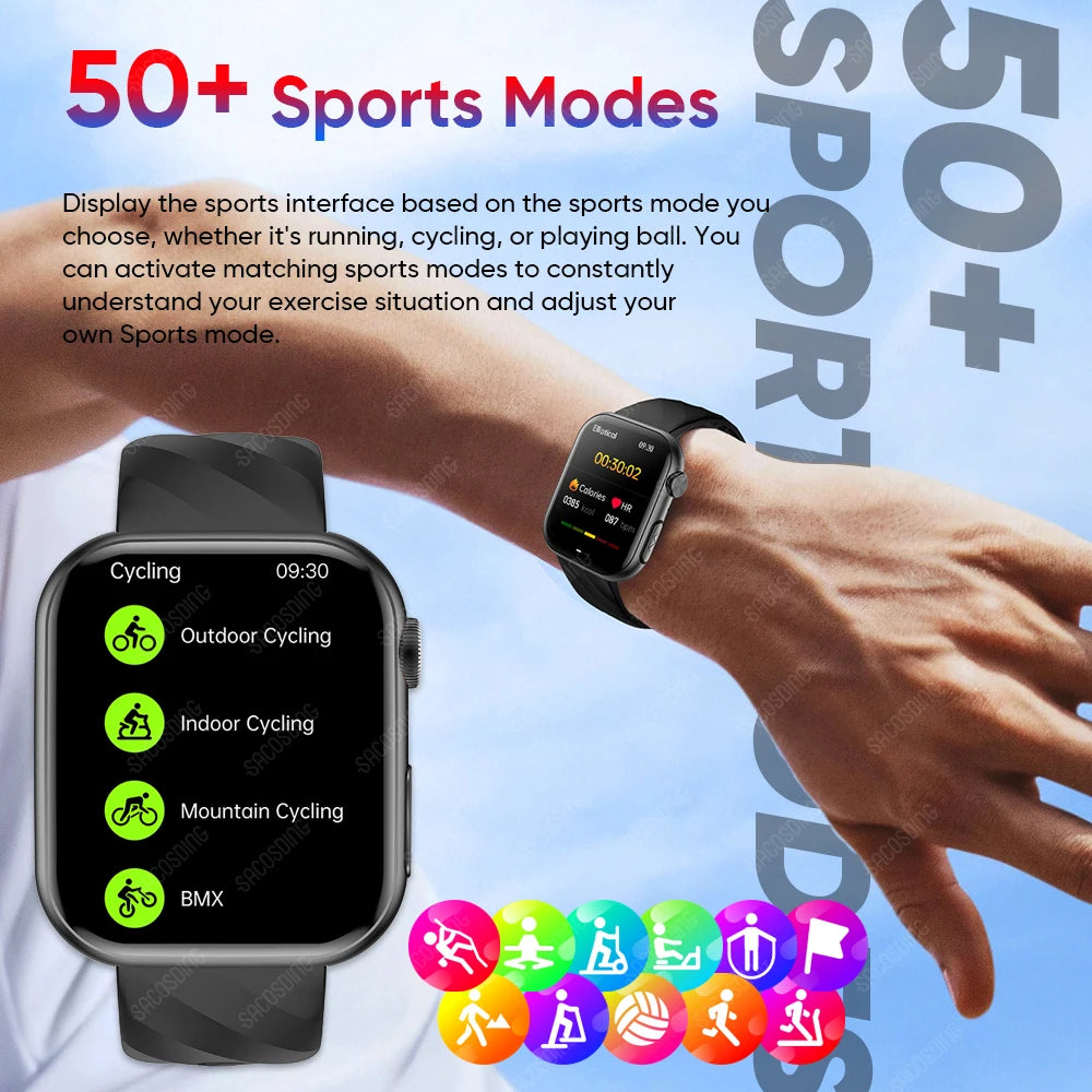 Premium Blutzucker-Smartwatch für Männer und Frauen: KI-Sprachassistent, Bluetooth-Anruf, Infrarot-SpO2-Sensor, Gesundheitsüberwachung, EKG, PPG, Schlaf-& Herzfrequenzmesser, Wasserdichter Fitness-Tracker, Full-Touch, Lange Akkulaufzeit: iOS & Android